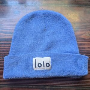 Lolo Blue Knit Beanie Hat